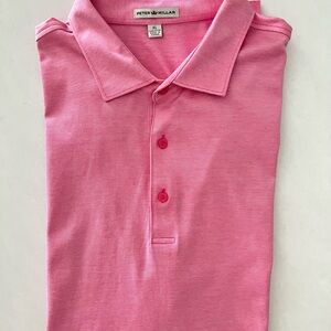 Peter Millar Pink Short-Sleeve Polo